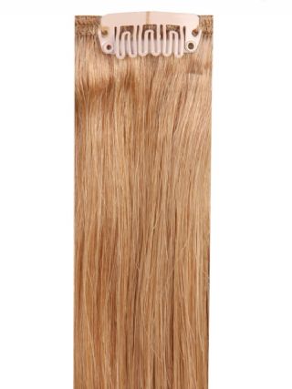 Full Head Clip-In Golden Brown #12 Hair Extensions