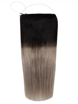 The Halo Midnight Frost Ombre #OM1B/Silver Hair Extensions