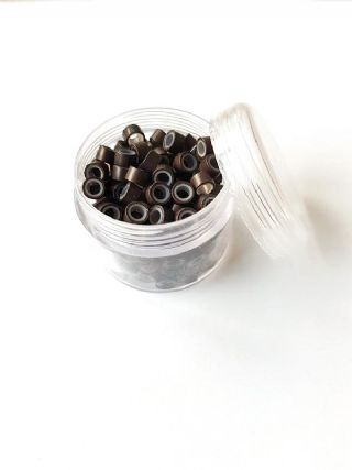 100 Dark Brown Micro Rings