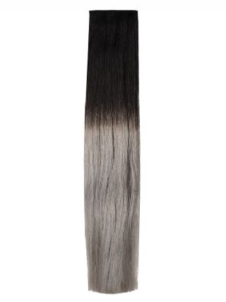 Deluxe Head Clip-In Midnight Frost Ombre #OM1B/Silver Hair Extensions