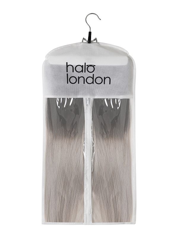 Premium Halo White Style & Store Hanger Set Hair Extensions