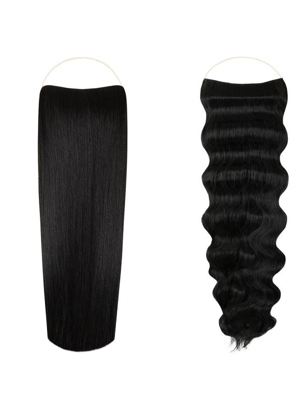 Duo Halo Bundle Straight & Wavy Jet Black #1