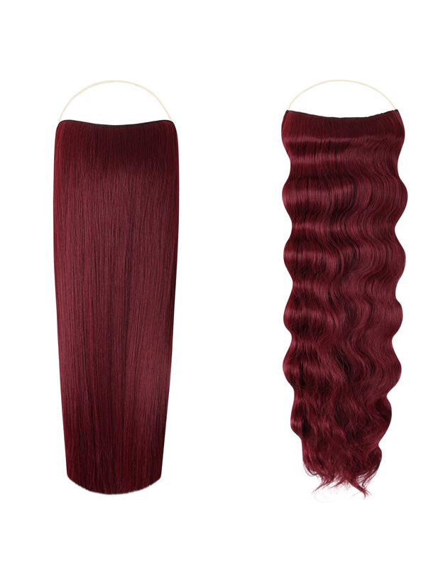 Duo Halo Bundle Straight & Wavy Plum Punch #39