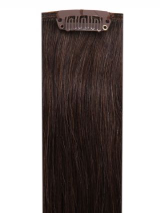 Full Head Clip-In Dark Brown #2 Hair Extensions